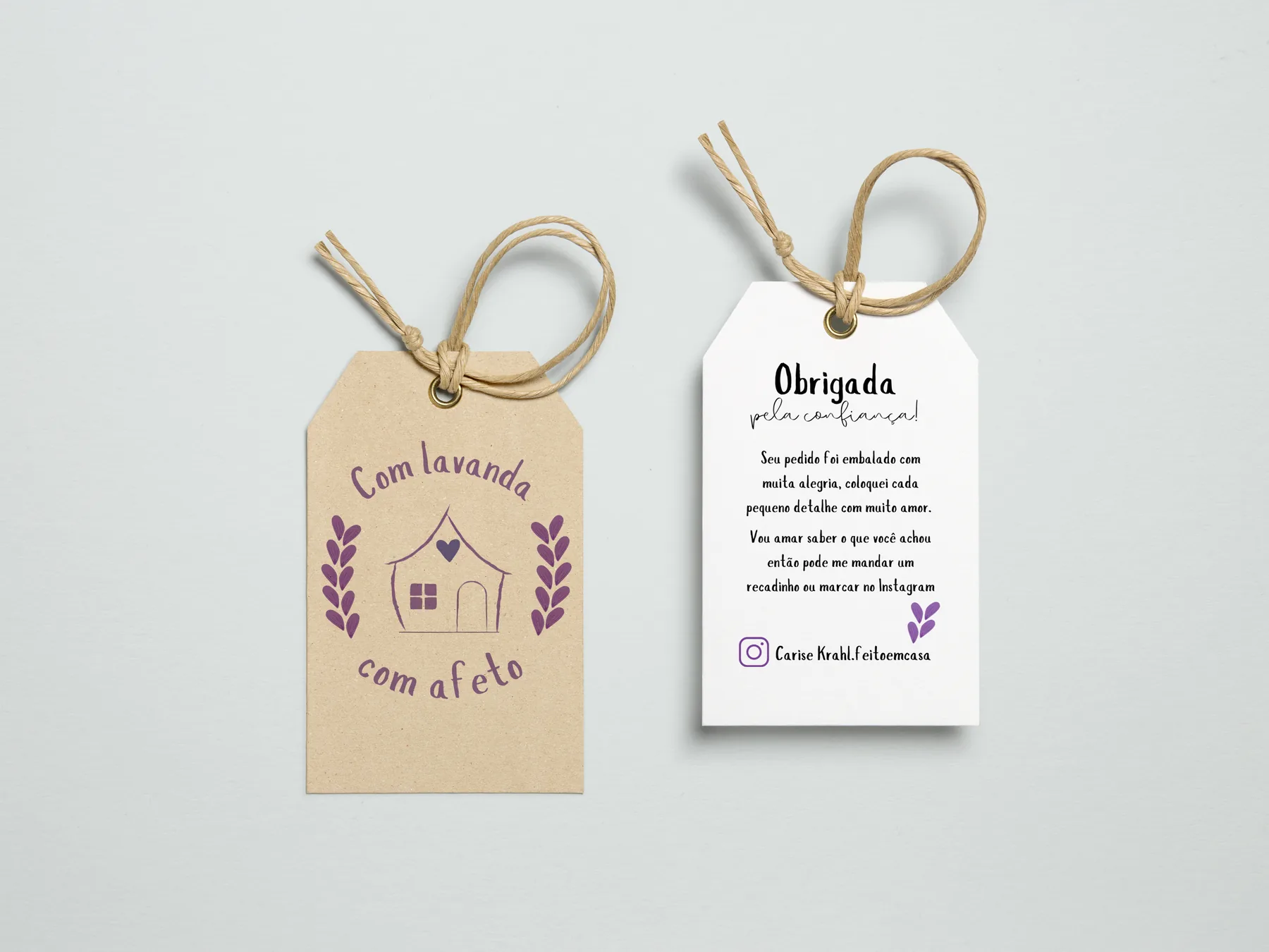 Com Lavanda — aplicação de marca