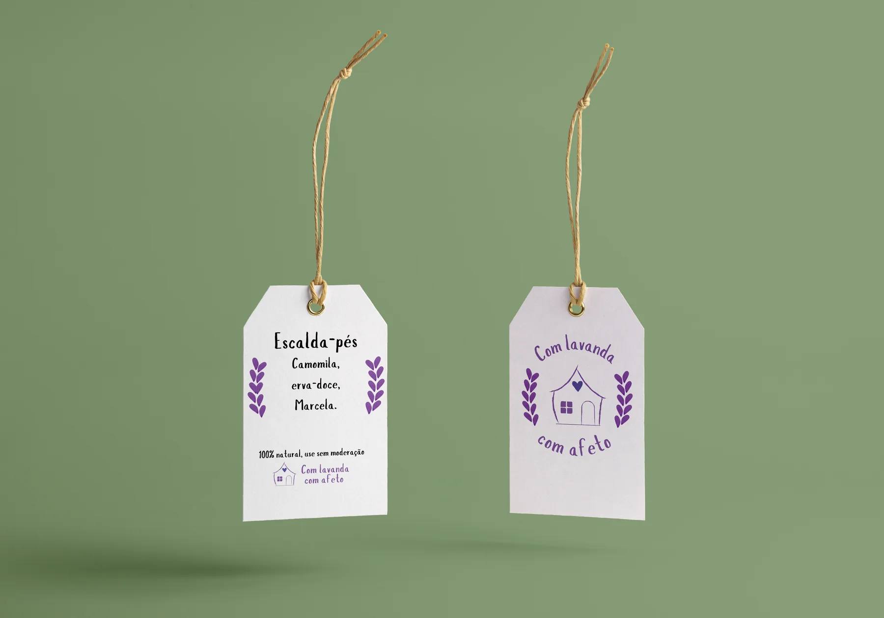 Com Lavanda — aplicação de marca